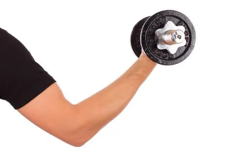 Arm and dumbbell Stock Photos