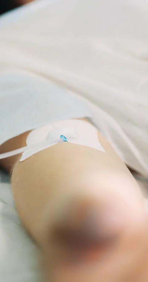 Arm and IV Drip Stock Footage 320094267