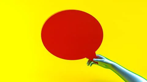 Arm and speech bubble1.0045 Stock Illustration