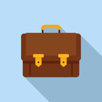 Arm briefcase icon flat vector. Work bag Stock Illustration