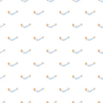 Arm casts pattern representing injury and recovery Stock Illustration