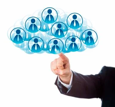 Arm Connecting With Human Resources Via Touch Stock Photos