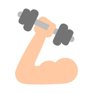 Arm with dumbbell. Stock Illustration