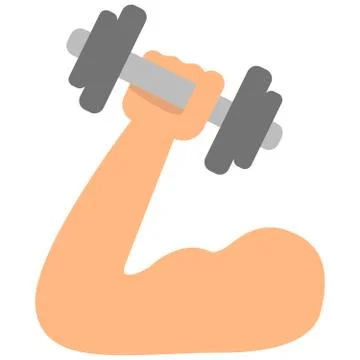 Arm with dumbbell. Stock Illustration