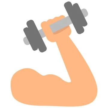 Arm with dumbbell. Stock Illustration