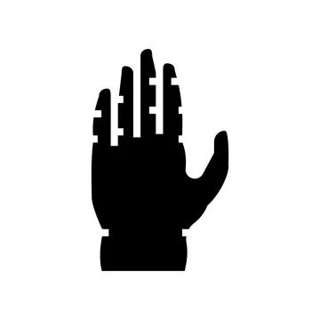 Arm edema glyph icon vector illustration Stock Illustration