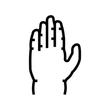 Arm edema line icon vector illustration Stock Illustration
