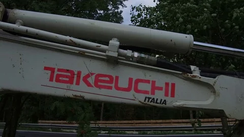 Arm of an excavator Stock Footage 78149744
