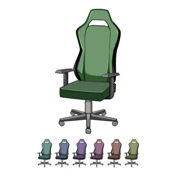 Arm game chair cartoon vector graphic Stock Illustration