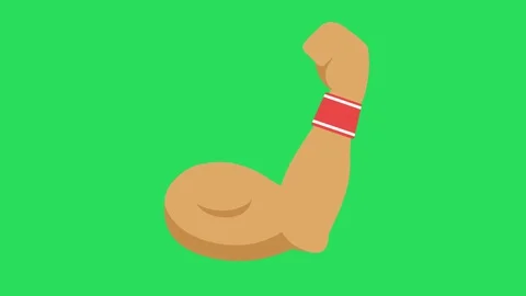 Arm on green background Stock Footage 128626987