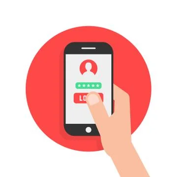 Arm hold mobile phone security Stock Illustration