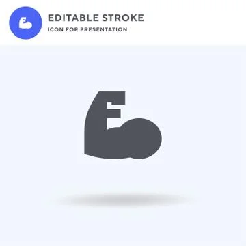 Arm icon vector, filled flat sign, solid pictogram isolated on white, logo Stock Illustration