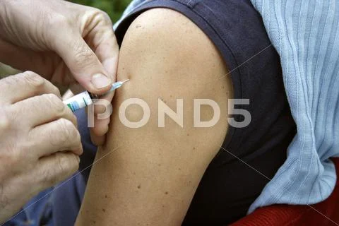 Arm injection Stock Photos