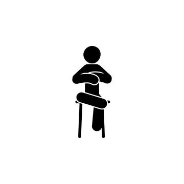 Arm, man, sitting icon. Element of man is sitting icon for mobile concept and Stock Illustration