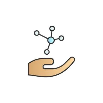 Arm, molecule color gradient vector icon Ilustração Stock