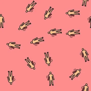 Arm pain body ache vector seamless pattern Illustrazione stock