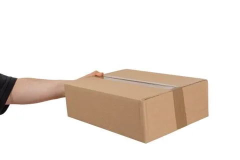 Arm with parcels Stock Photos