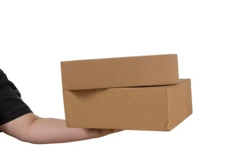 Arm with parcels Stock Photos
