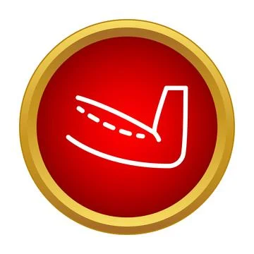 Arm plastic surgery icon showing body contouring procedure Stock Illustration