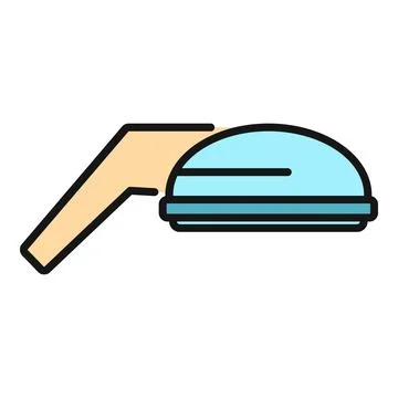Arm pressing down on a half ball balance trainer Stock Illustration