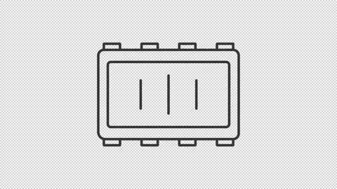 Arm processor line animation Stock Footage 278143569