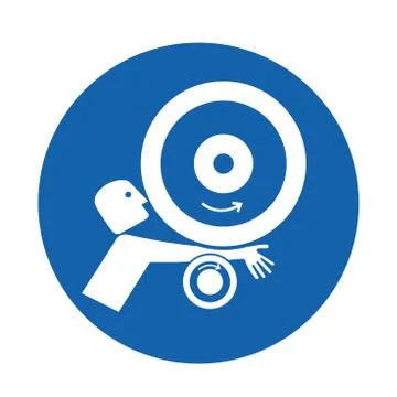 Arm in Rollers Symbol Sign Isolate On White Background,Vector Illustratio Stock Illustration