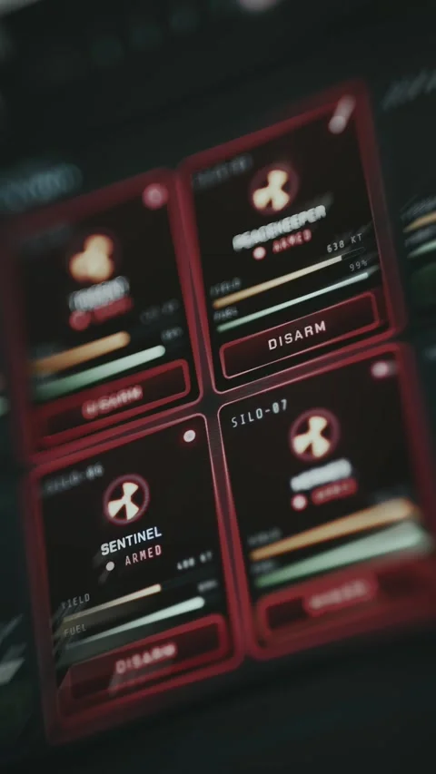 Arm Silo Command Macro Close Up 스톡 동영상 336369800