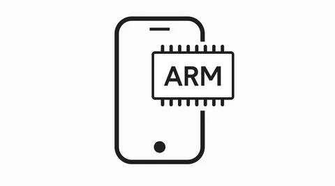 ARM Smartphone Icon. Stock Illustration