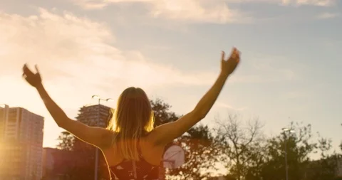 Arm stretch activewear model Stock Footage 102143374