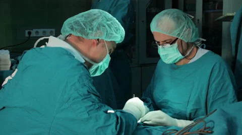 Arm surgery. Surgeons team performing operation hand in hospital operating room. 스톡 동영상 34927675