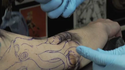 Arm tattoo Stock Footage 5299244