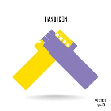 Arm-wrestle icon,join hand icon, hand shake icon. Stock Illustration