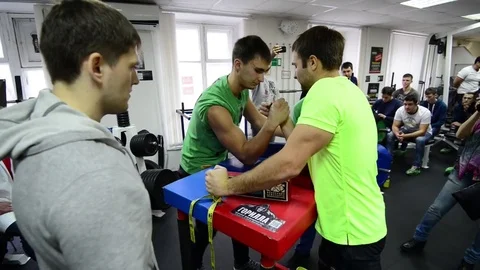 Arm wrestling. Stock Footage 77102153