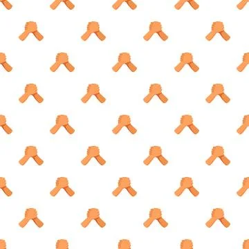Arm wrestling hands seamless pattern representing power strength Illustrazione stock