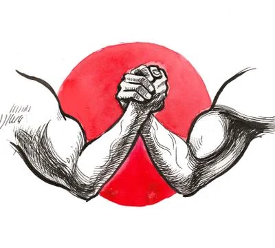 Arm wrestling Stock Illustration