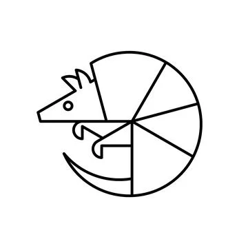 Armadillo Logo Illustrazione stock