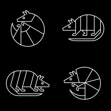 Armadillo Logo Stock Illustration