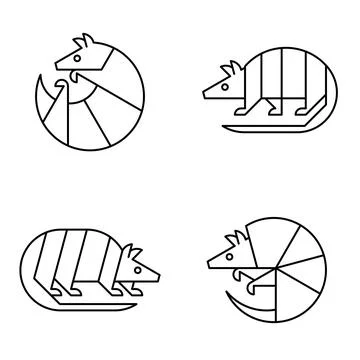 Armadillo Logo Stock Illustration