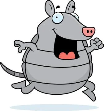 Armadillo Running Stock Illustration