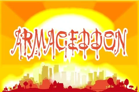 Armageddon End Of The World Blast Stock Illustration