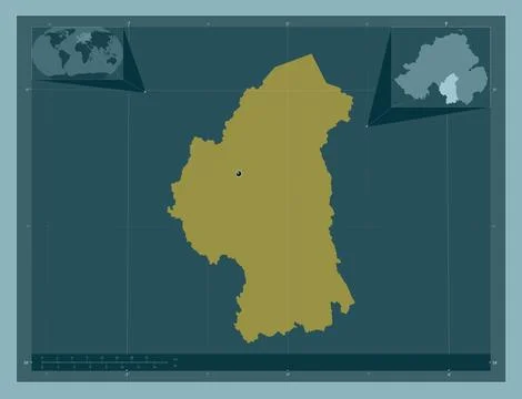 Armagh, Northern Ireland. Solid color shape Stock Illustration