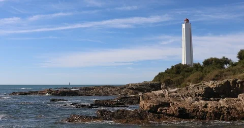 Armandeche lighthouse Stock Footage 99393448