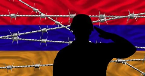 Armania barbed wire Stock Photos
