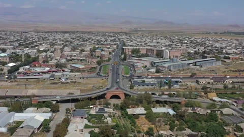 Armavir city by drone 9 Video stock 336847242