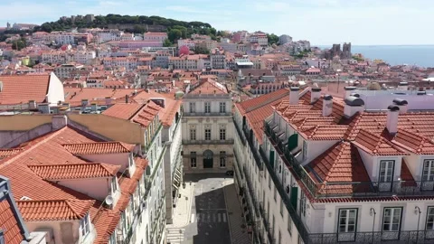 Armazens Do Chiado, Typical Lisbon Street Video stock 204977646