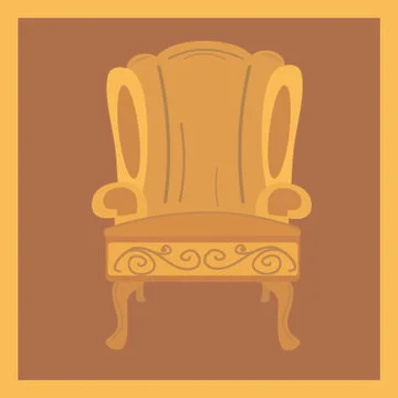 Armchair brown patterned Stock Illustration