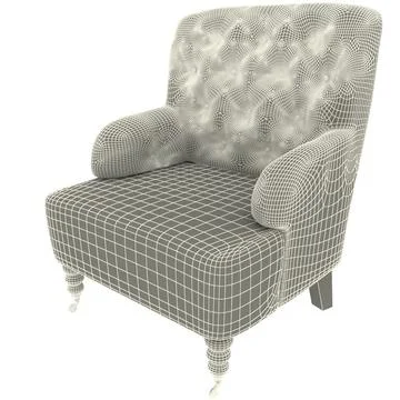 Armchair classic V7 3D Model