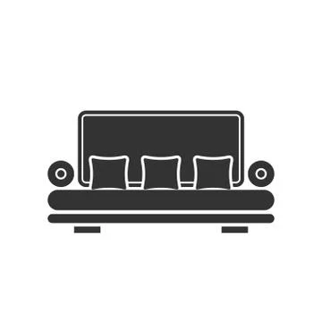 Armchair icon flat Stock Illustration