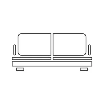 Armchair icon flat Stock Illustration