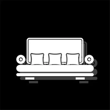 Armchair icon flat Stock Illustration